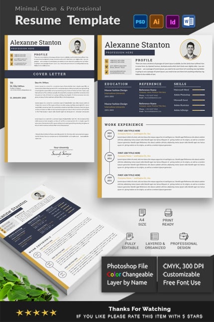 Template #85915 Page Resume Webdesign Template - Logo template Preview