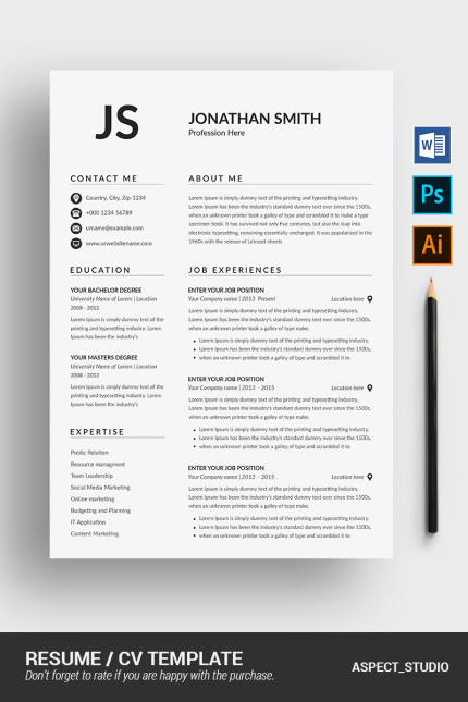 Template #85916 Page Resume Webdesign Template - Logo template Preview