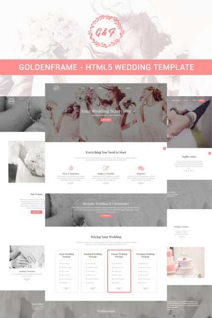 Template #85945 Bride Couple Webdesign Template - Logo template Preview