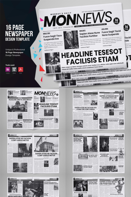 Template #85962 Page Newspaper Webdesign Template - Logo template Preview
