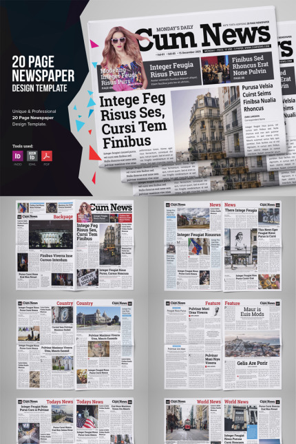 Template #85964 Page Newspaper Webdesign Template - Logo template Preview