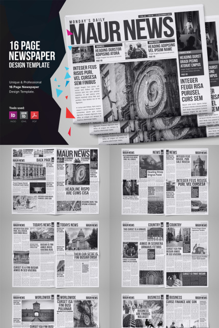 Template #85965 Page Newspaper Webdesign Template - Logo template Preview