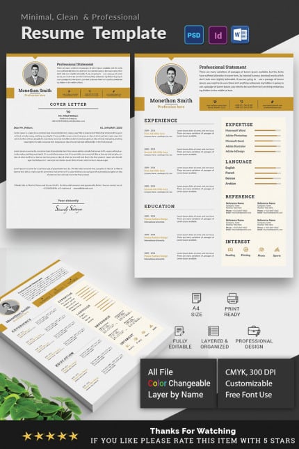 Template #86046 Page Resume Webdesign Template - Logo template Preview