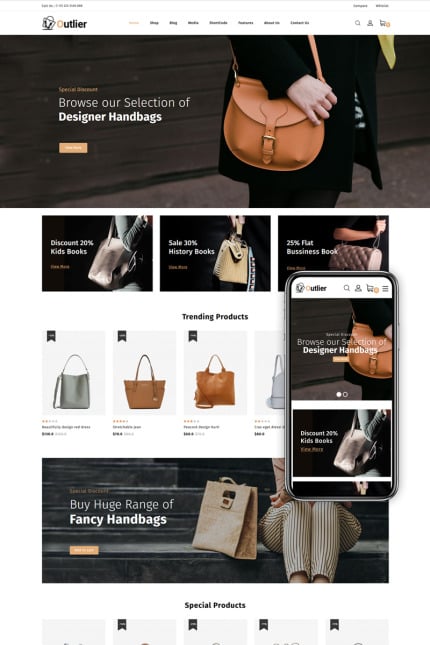 Template #86051 Purse Leather Webdesign Template - Logo template Preview