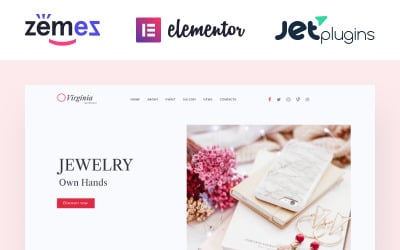 Virginia - Website Template for Handmade Jewelry with Elementor Builder