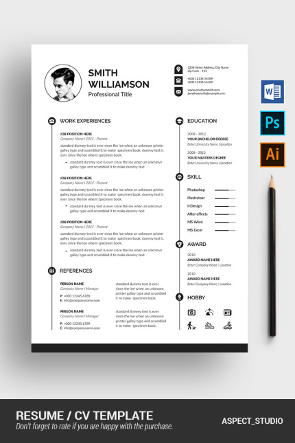 Template #86096 Page Resume Webdesign Template - Logo template Preview