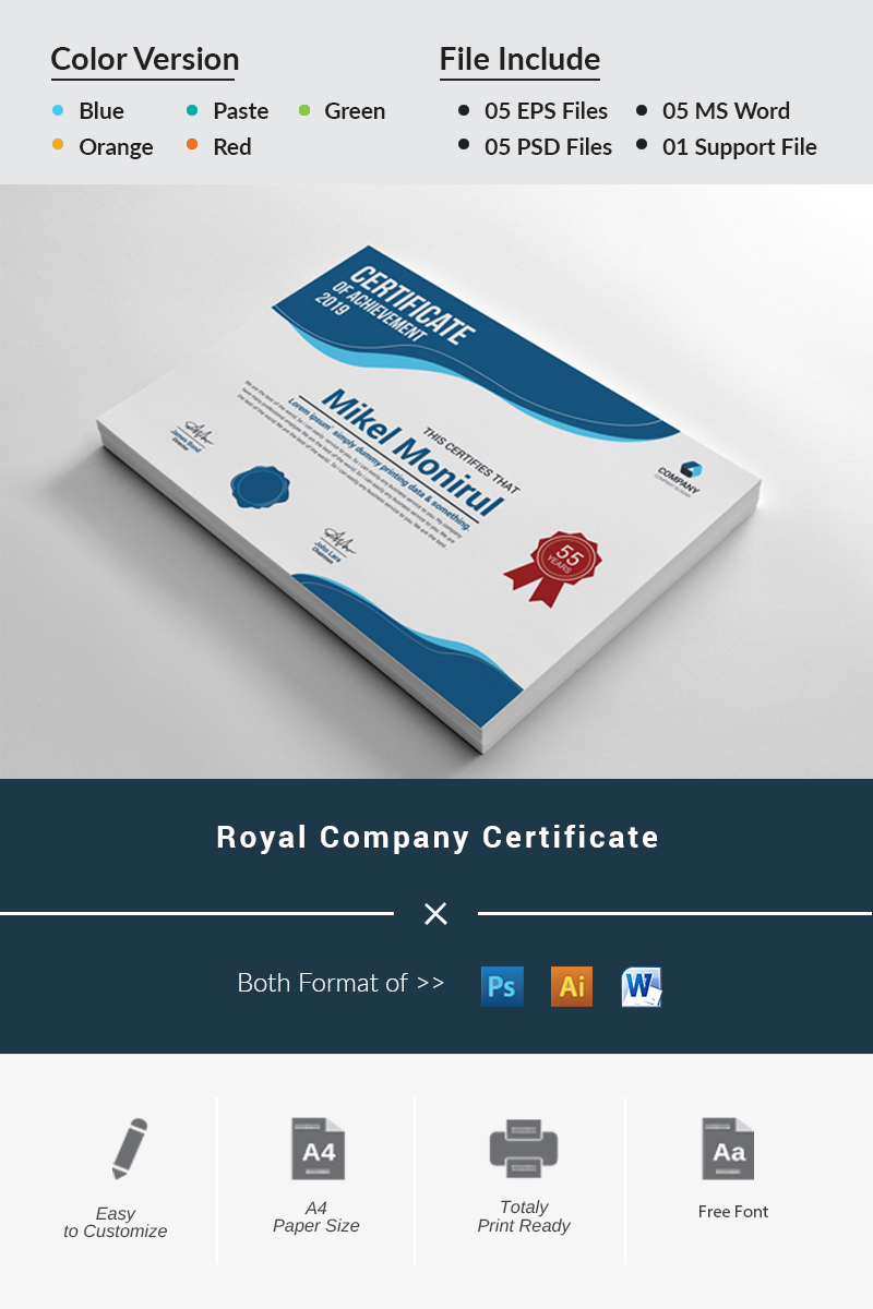 Royal Company Certificate Template