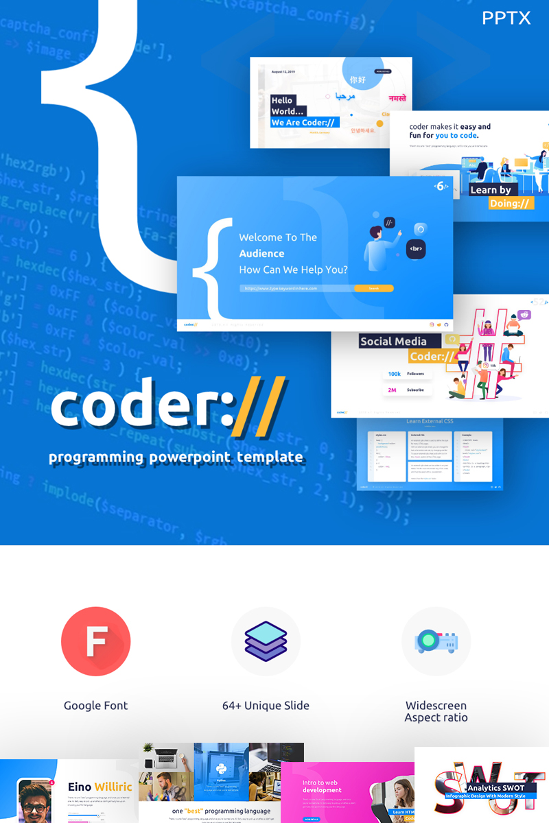 Coder Programming Presentation Template PowerPoint №86089