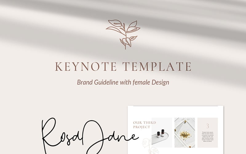 Rosa Jane Keynote Brand Guidelines - Keynote template Keynote Template