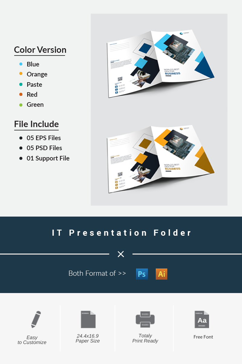 IT Presentation Floder - Corporate Identity Template