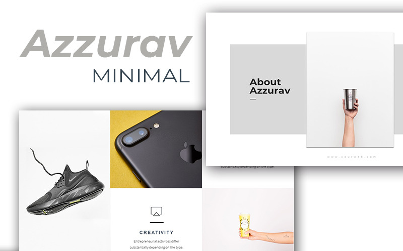 Azzurav Minimal - Keynote template Keynote Template