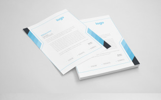 Design Express Blue and Black Letterhead - Corporate Identity Template