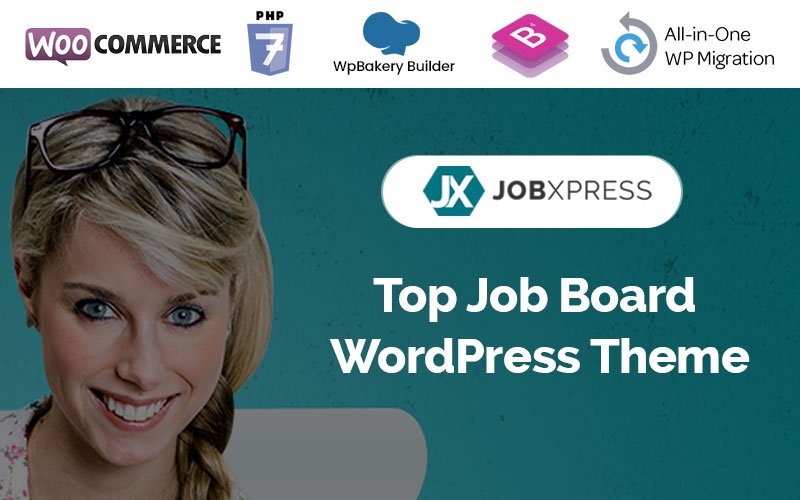 "Jxpress - Job Board" Responsive WordPress thema №86173
