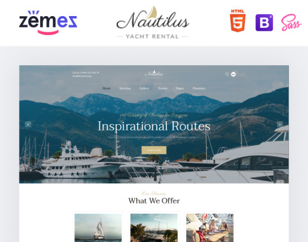Nautilus - Yachting Multipage HTML Website Template