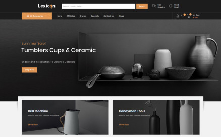 Lexicon - kitchen Accessories Store OpenCart Template