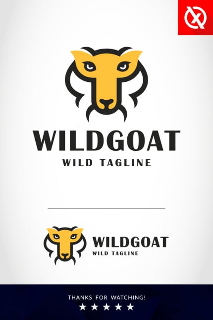Template #86297 Goat Horn Webdesign Template - Logo template Preview