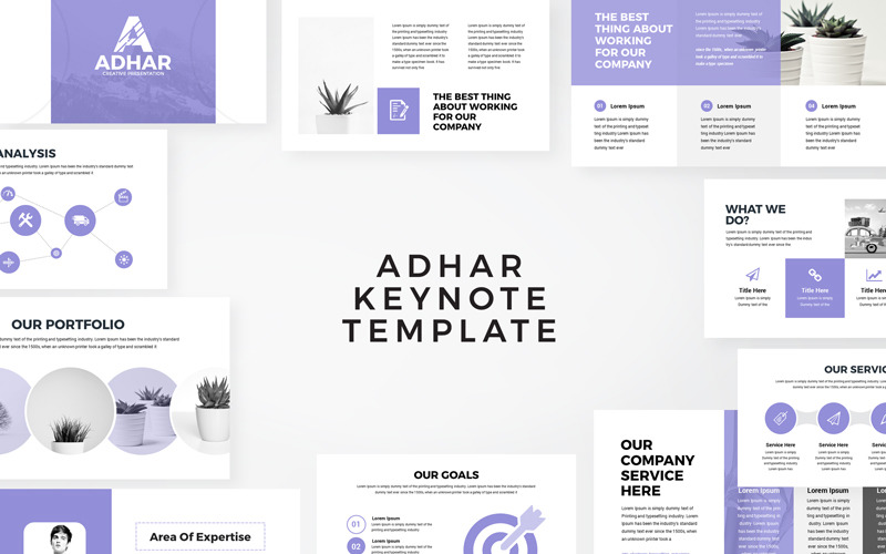 Adhar - Modern Minimal - Keynote template Keynote Template