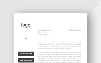 Black & White Minimal Letterhead - Corporate Identity Template