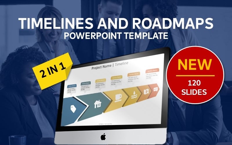 Project Timelines and Roadmaps PowerPoint template PowerPoint Template