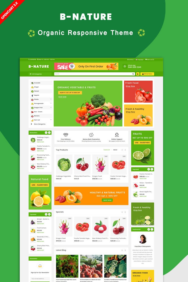 B Nature Organic Fruit & Vegetable №86399