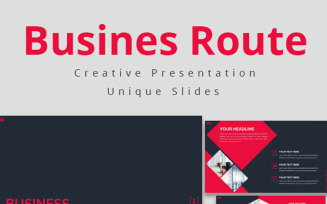 Business Route PowerPoint template