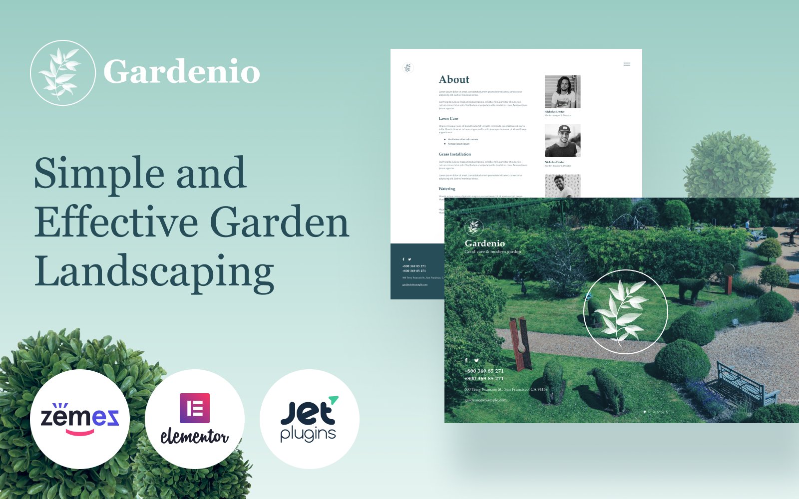 Gardenio - Simple and Effective Garden Landscaping Template for №86363