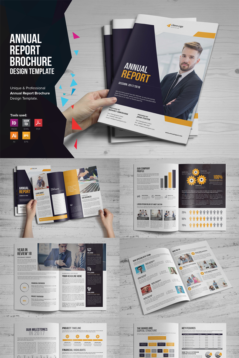 Jebu - Annual Report Design Corporate Identity Template #86316