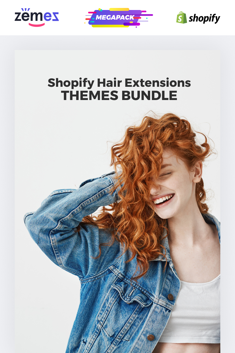 Responzivní Shopify motiv "Shopify Hair Extensions Themes -" #86342