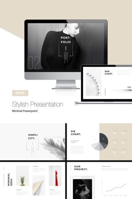 Template #86467 Minimal Powerpoint Webdesign Template - Logo template Preview