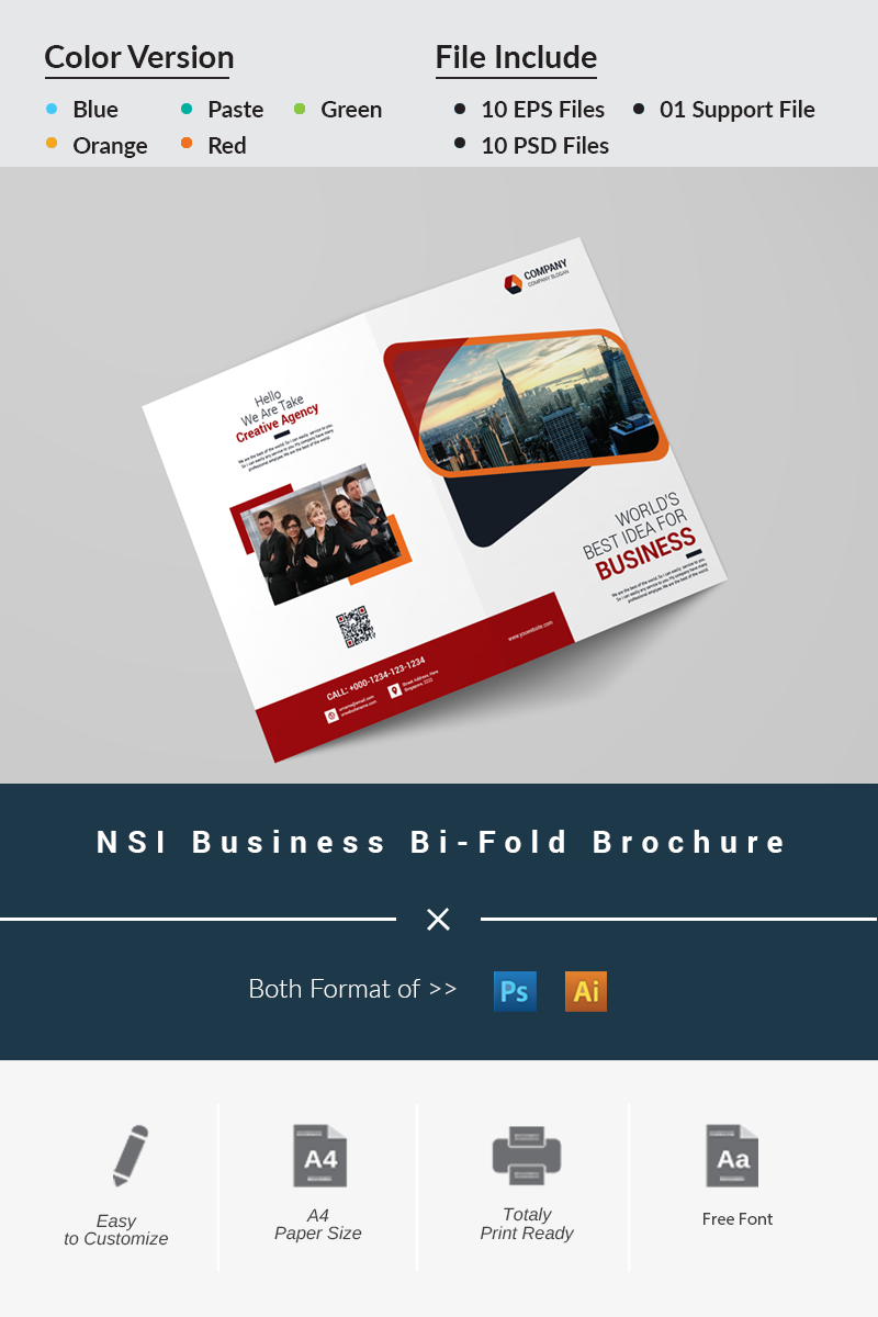 NSI Bi-Fold Brochure - Corporate Identity Template