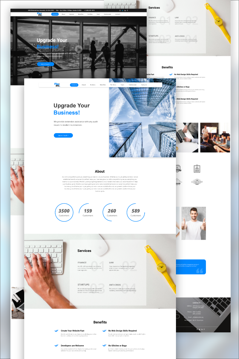 Landing page for Business PSD Template