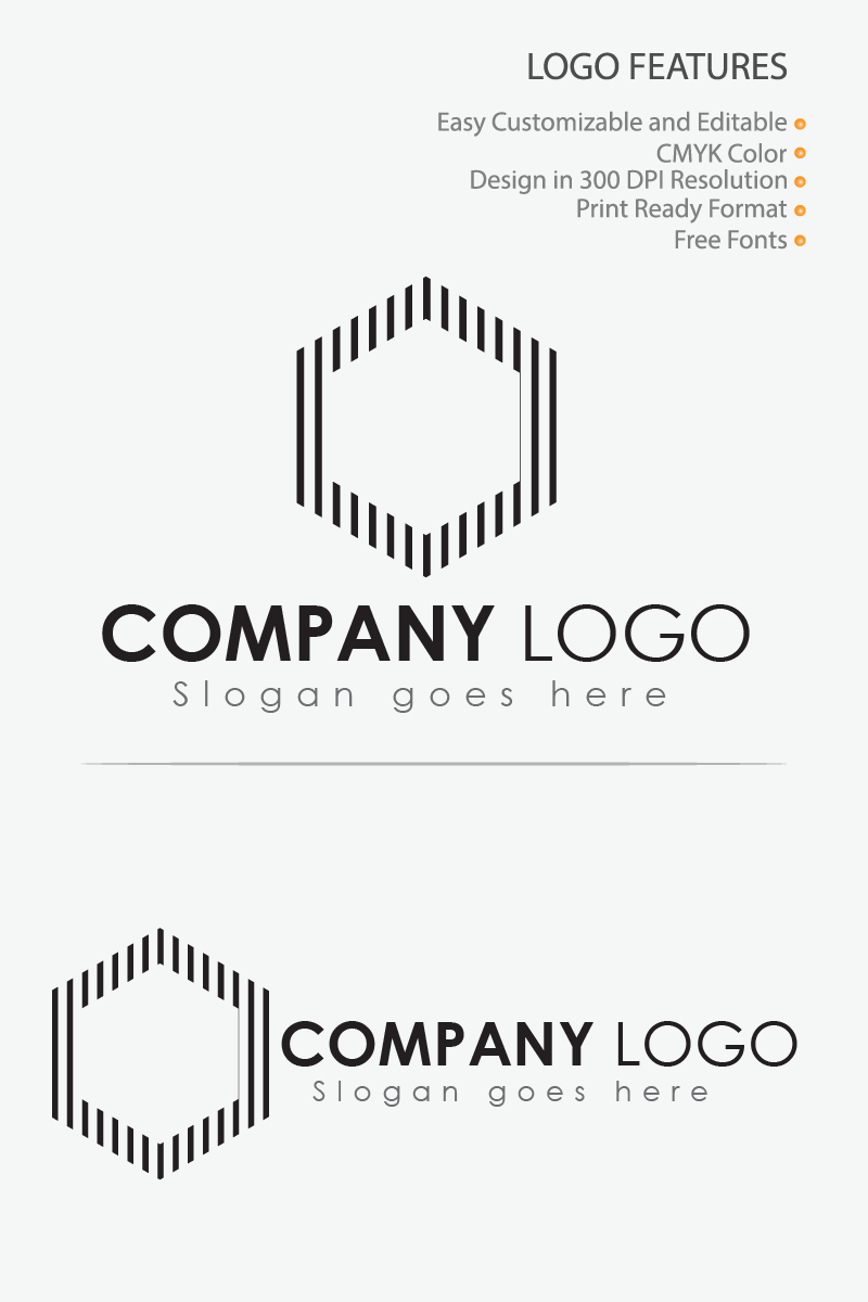 Line Icon IT Company Logo Template