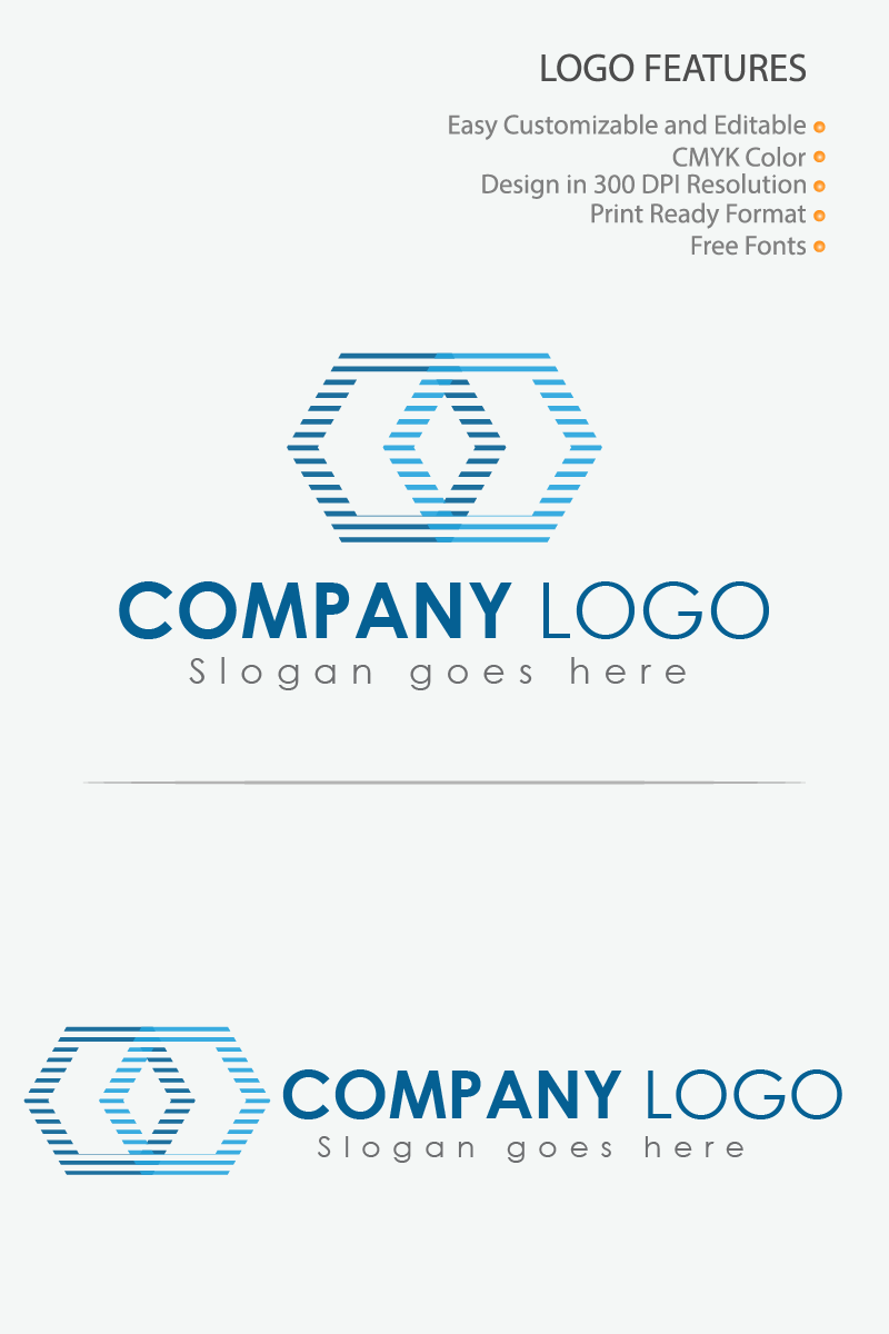 Line Graphics IT Company Logo Template