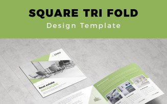Bispfors Real Estate Square Trifold Brochure - Corporate Identity Template