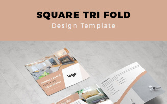 Real Estate Square Trifold Brochure - Corporate Identity Template