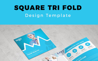 Squall Medical Square Trifold - Corporate Identity Template