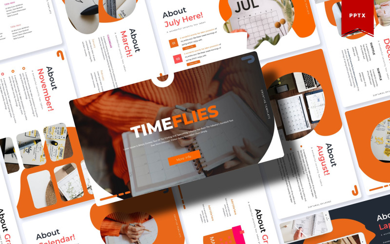 Timeflies | PowerPoint template PowerPoint Template