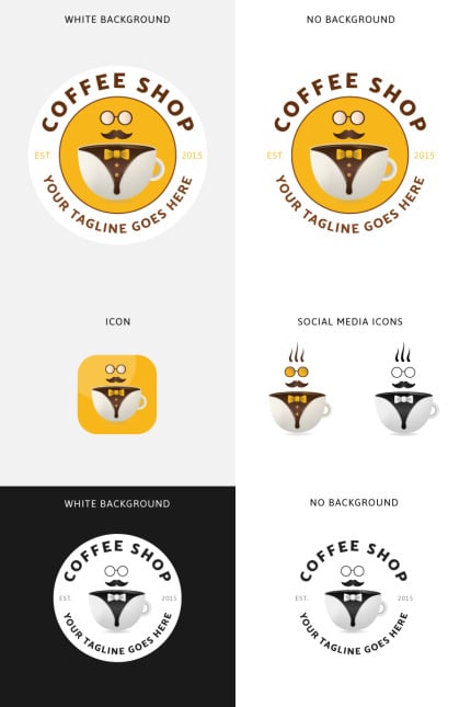 Kit Graphique #86603 Caf Boutique Web Design - Logo template Preview
