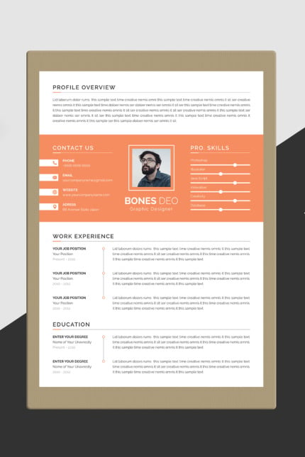 Template #86604 Cv Clean Webdesign Template - Logo template Preview