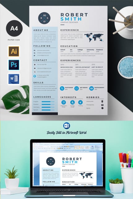 Template #86615 Clean Cv Webdesign Template - Logo template Preview