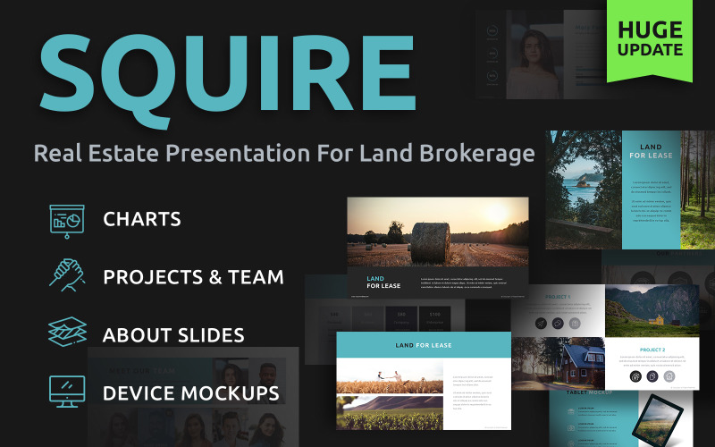 Squire Land Brokerage PowerPoint template PowerPoint Template