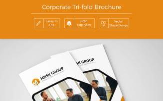 Taheva Trifold Brochure - Corporate Identity Template