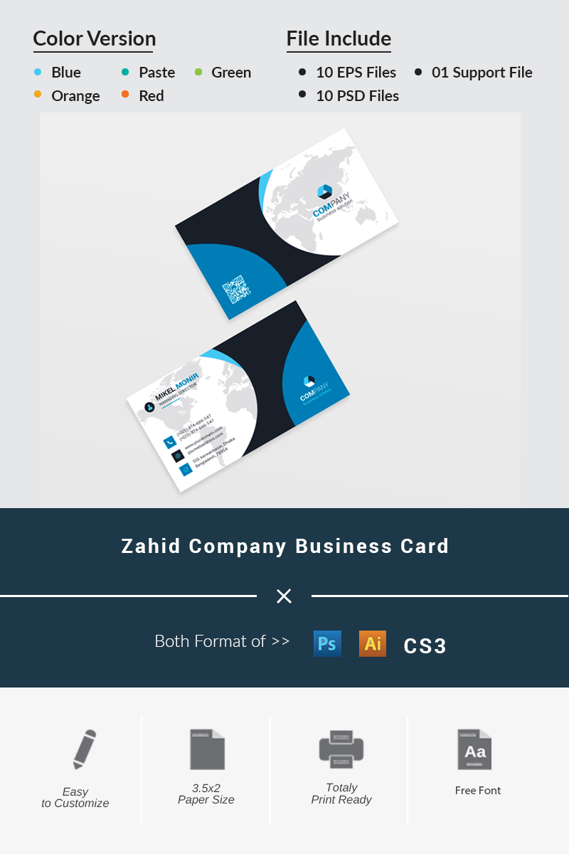 Zahid Business Card - Corporate Identity Template