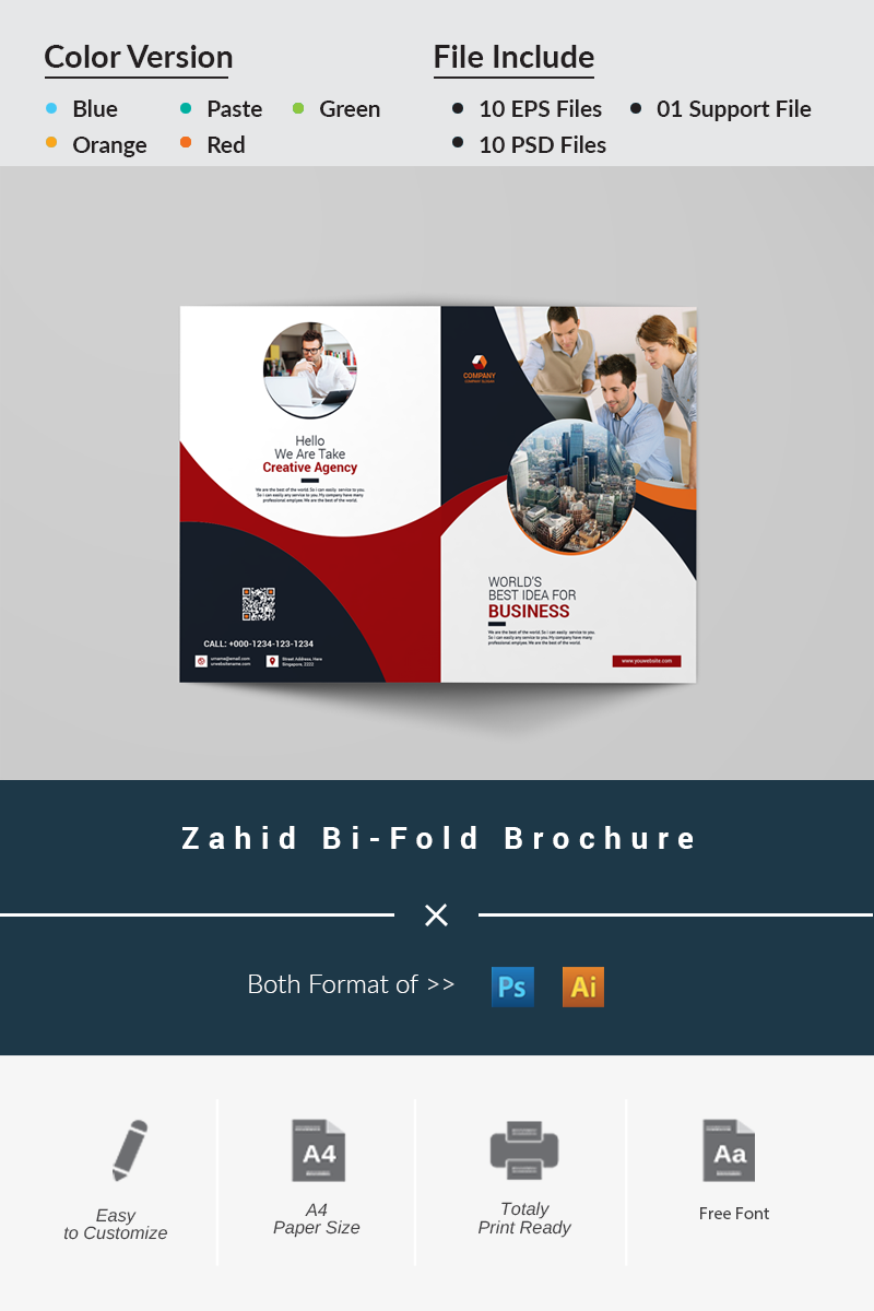 Zahid Bi-Fold Brochure - Corporate Identity Template