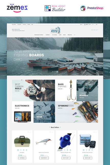 Template #86744 Camping Lures Webdesign Template - Logo template Preview