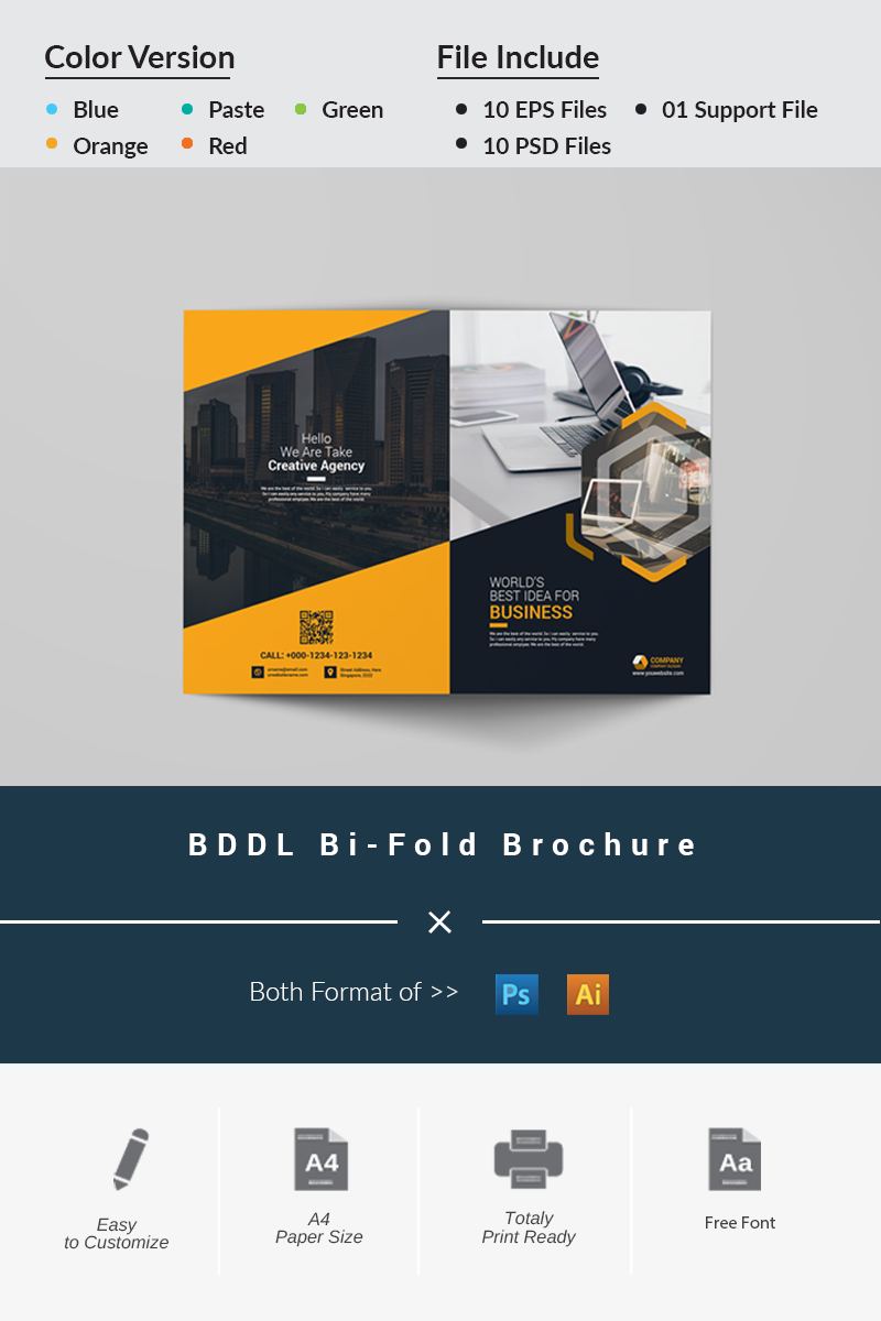 BBDL Bi-Fold Brochure - Corporate Identity Template