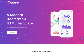 Appeak - App HTML5 Landing Page Template