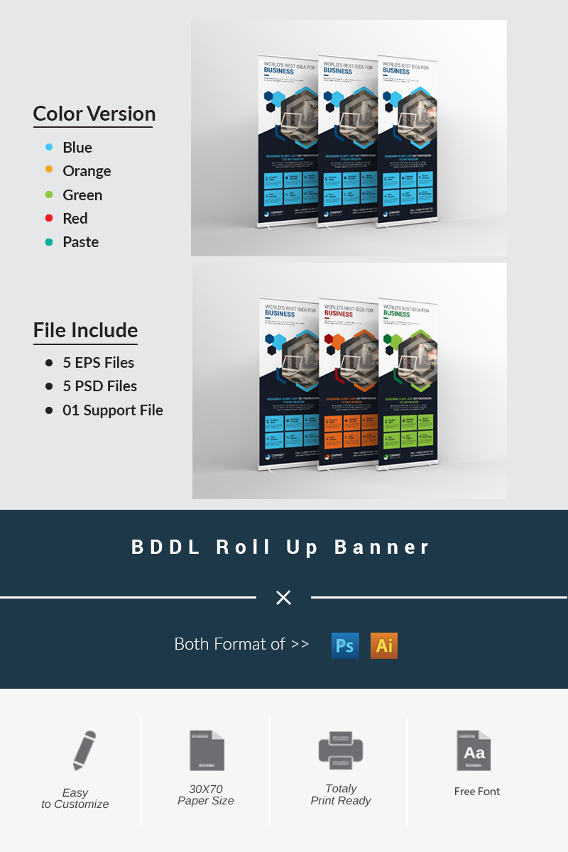 Bddl Roll Up Banner Corporate Identity Template 86769