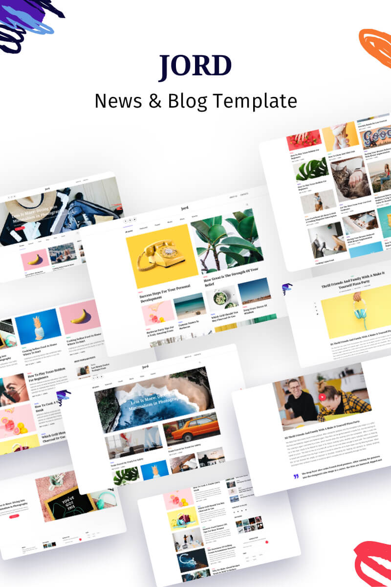 "Jord - Blog" modèle web adaptatif #86775 - screenshot
