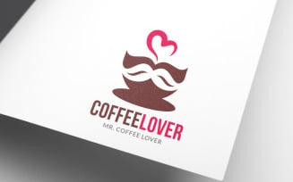 Mr. Coffee Lover Logo Design